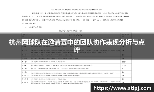杭州网球队在邀请赛中的团队协作表现分析与点评